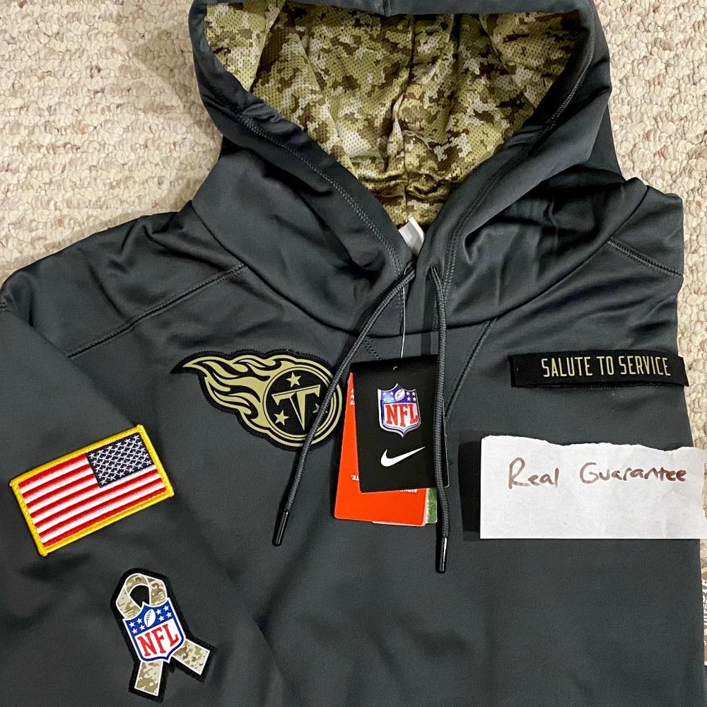 RARE Nwt 100% Nike 2016 Tennessee Titans Salute To Service Hoodie Sweatshirt NFL